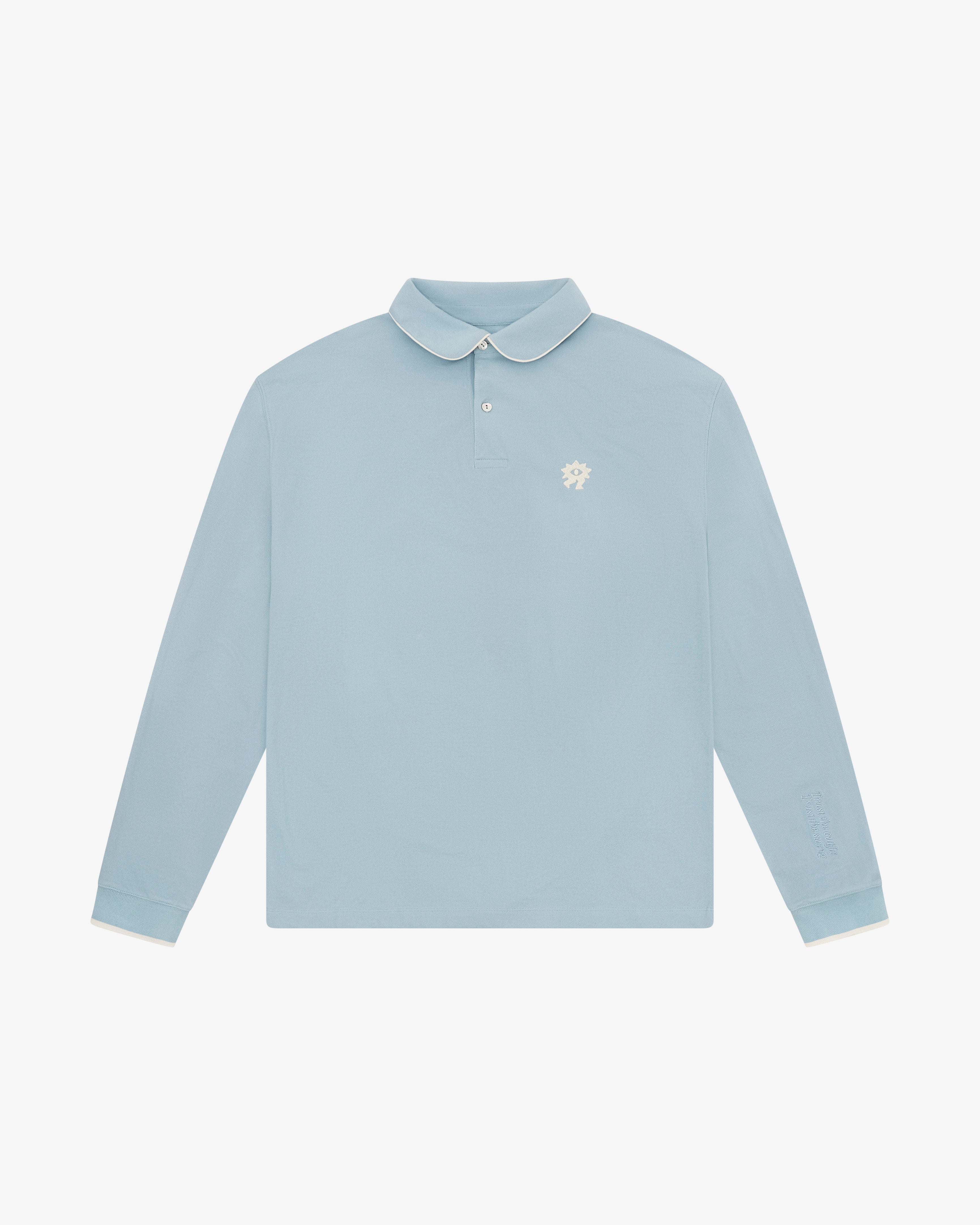 Trust the Swing Pique Polo - Dusty Blue