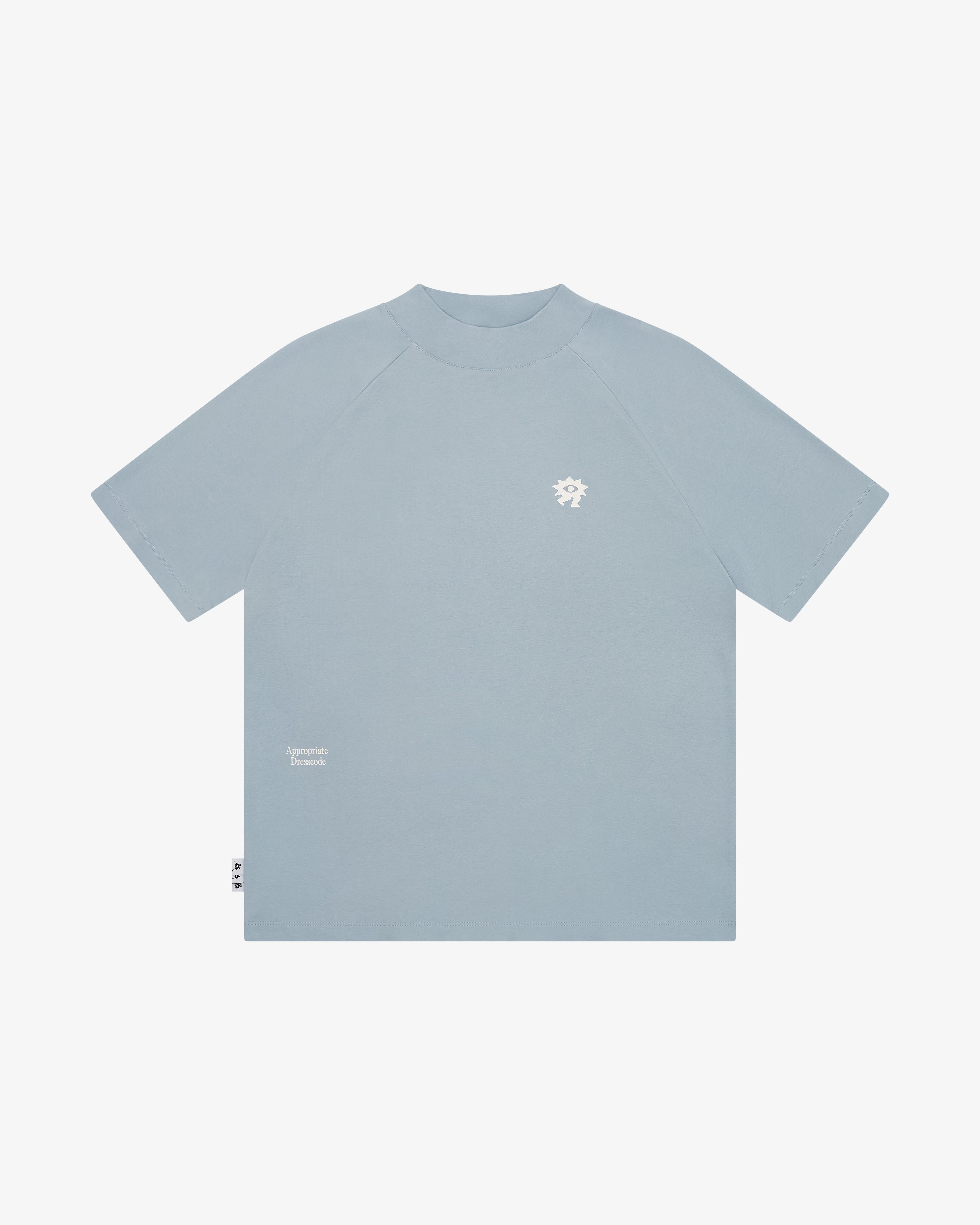 Appropriate Dress Code Mockneck Tee - Dusty Blue
