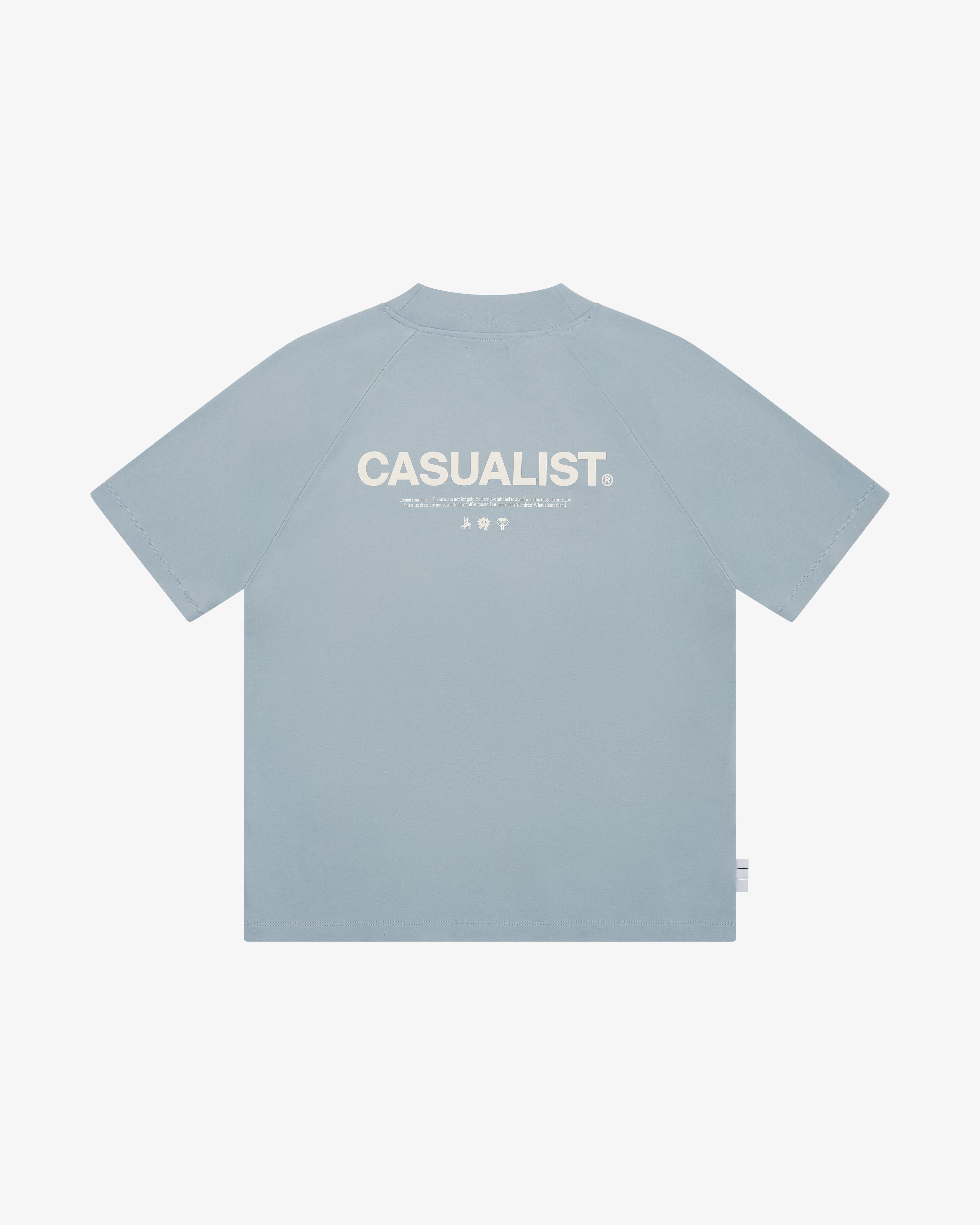 Appropriate Dress Code Mockneck Tee - Dusty Blue