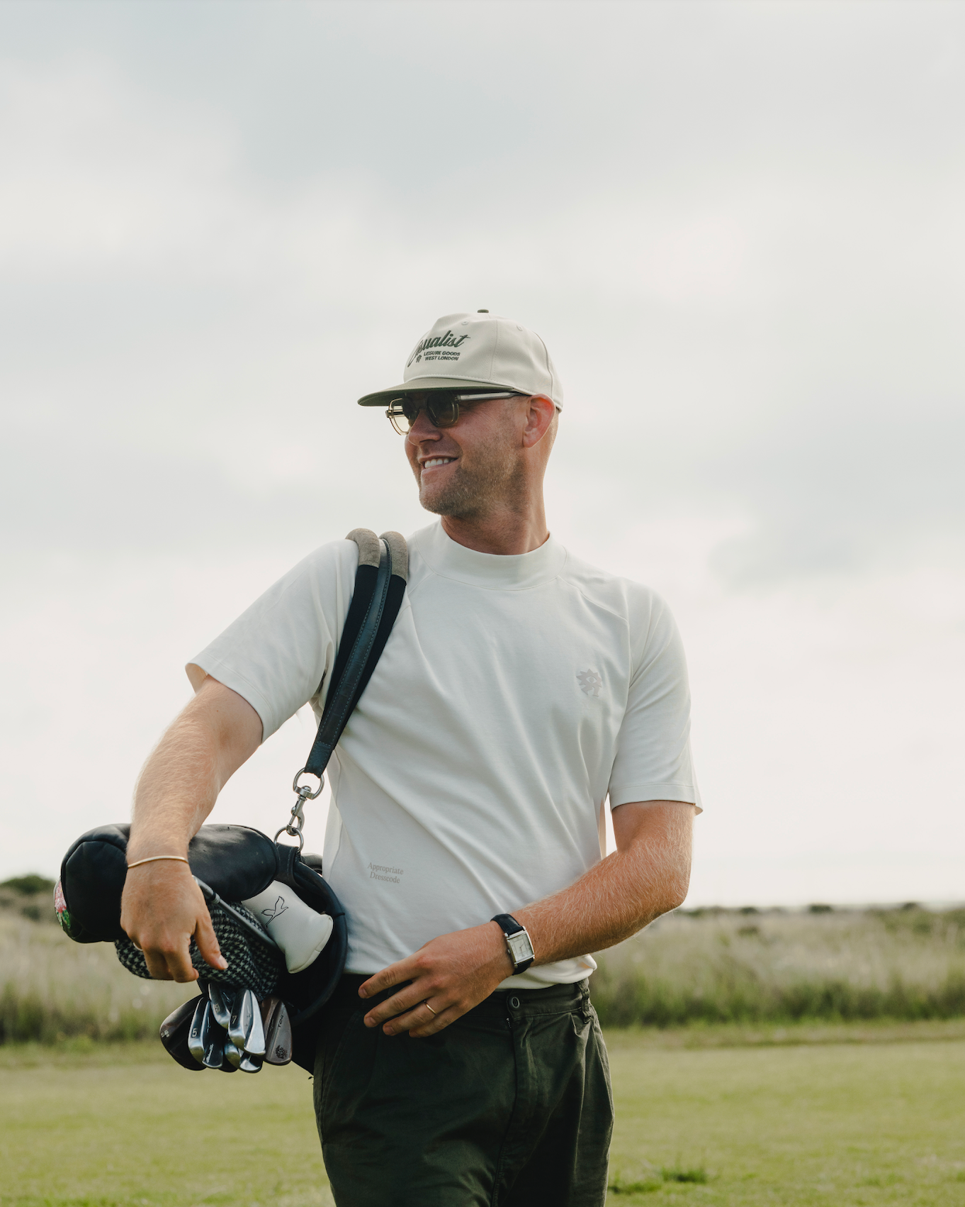 Appropriate Dress Code Mockneck Tee worn on course Casualist