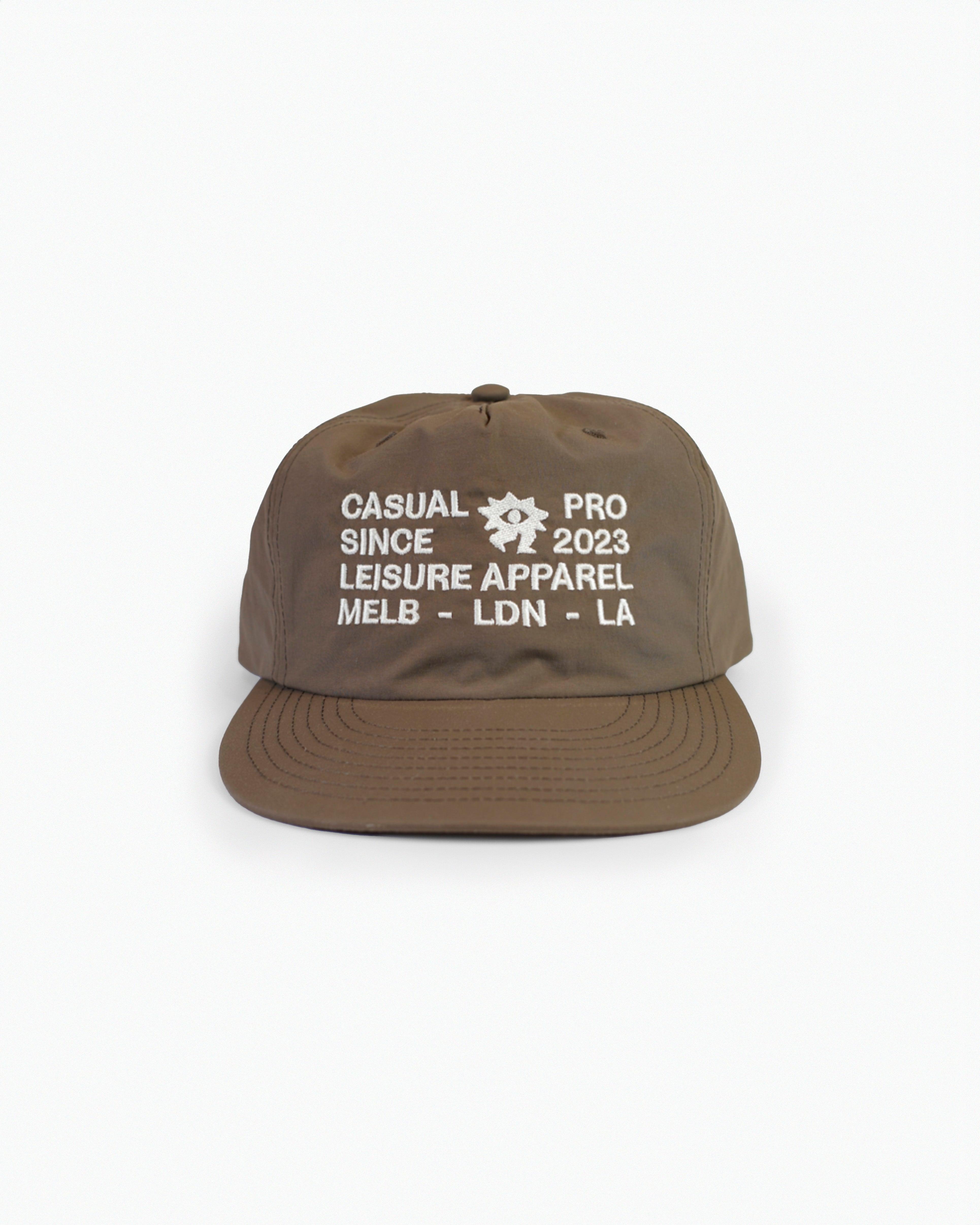 Casualist Leisure Hats OG snapback brown front embroidery
