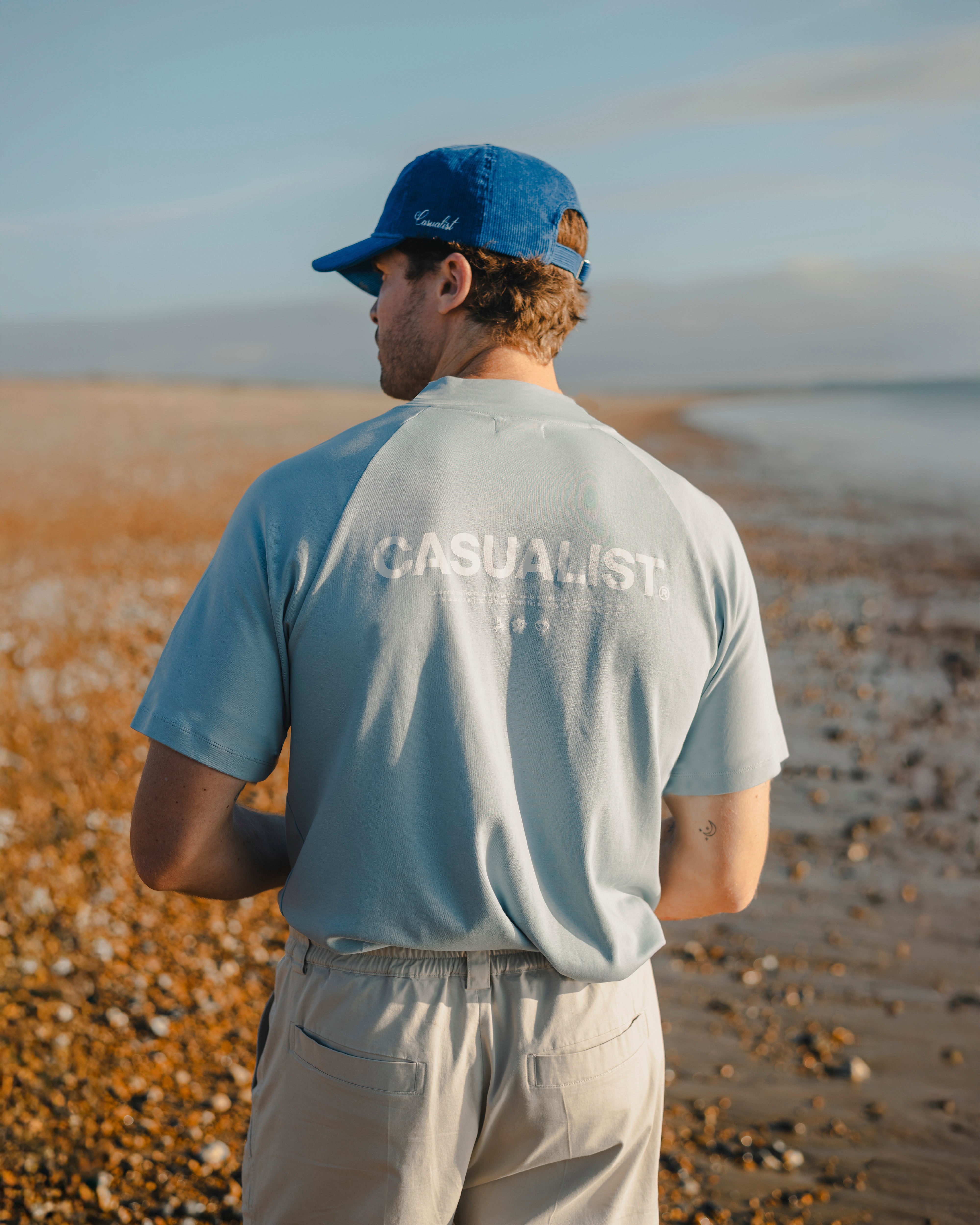 Dress Code Mockneck Tee Dusty Blue — Golf Mockneck | Casualist