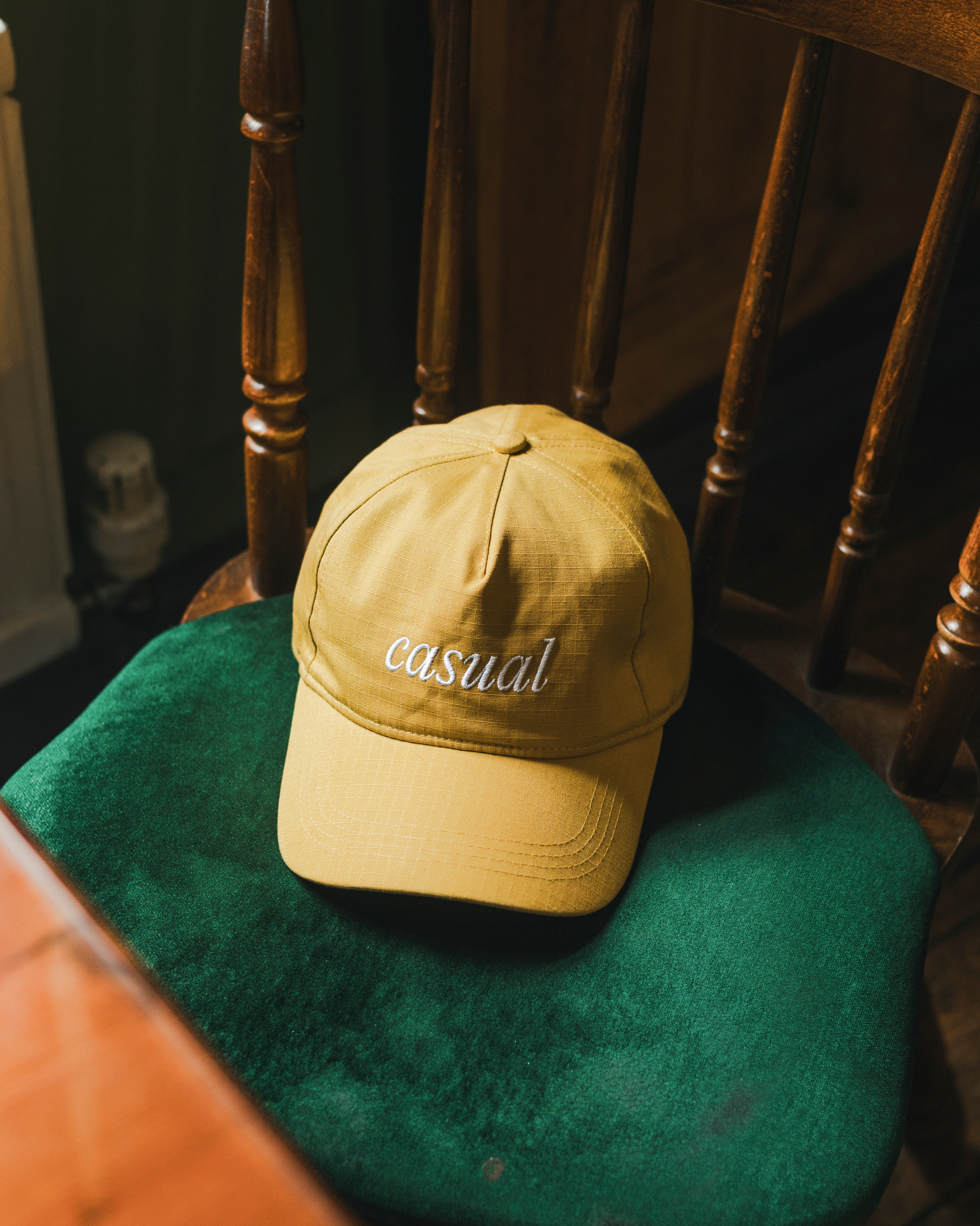 Casual 5 Panels Ripstop Cap Yellow