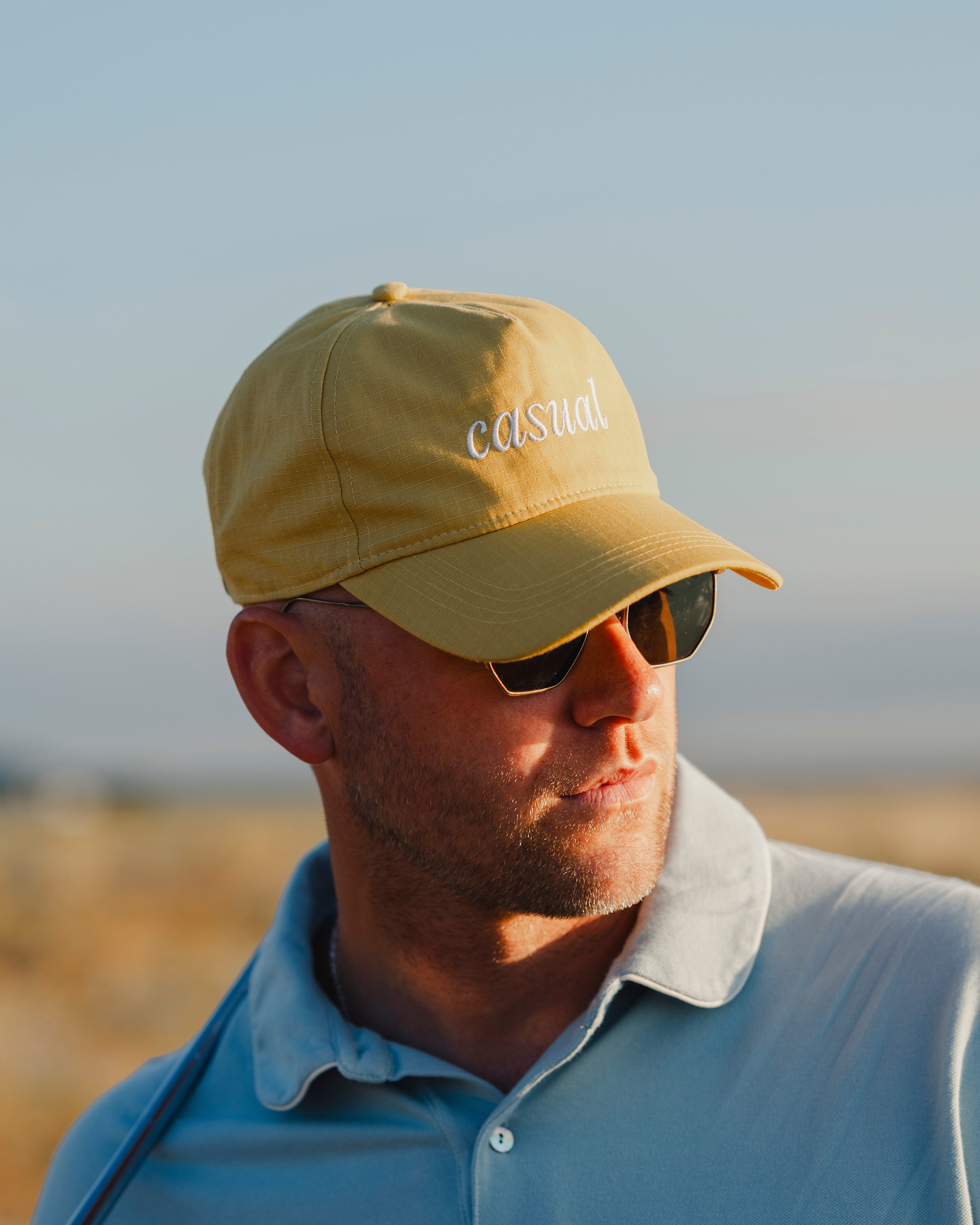 Casual 5 Panels Ripstop Cap Yellow