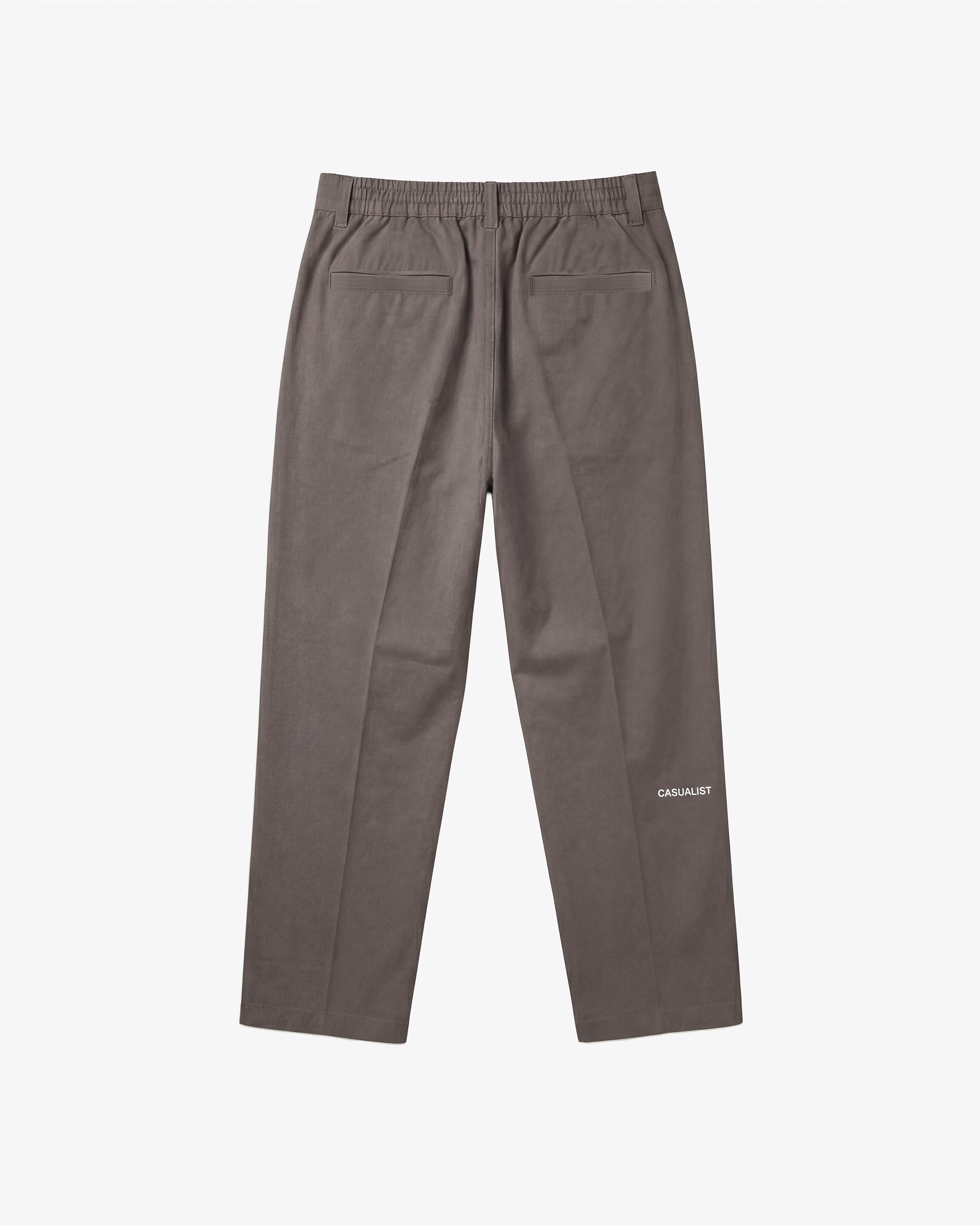 Casualist pleated trousers taupe back view